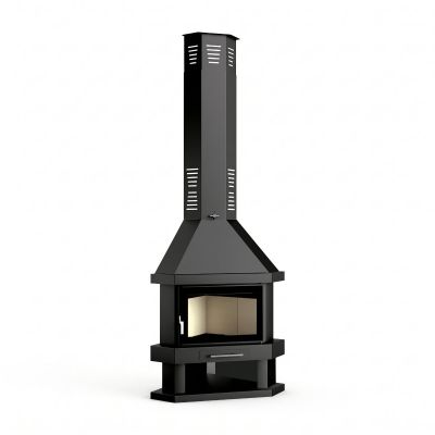 Chimenea de leña de rincón...