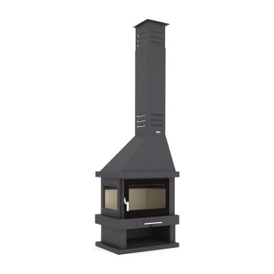 Chimenea de leña de esquina...
