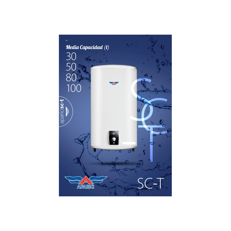 Termo de agua eléctrico APARICI SC 80 litros - Comprar Termo Online