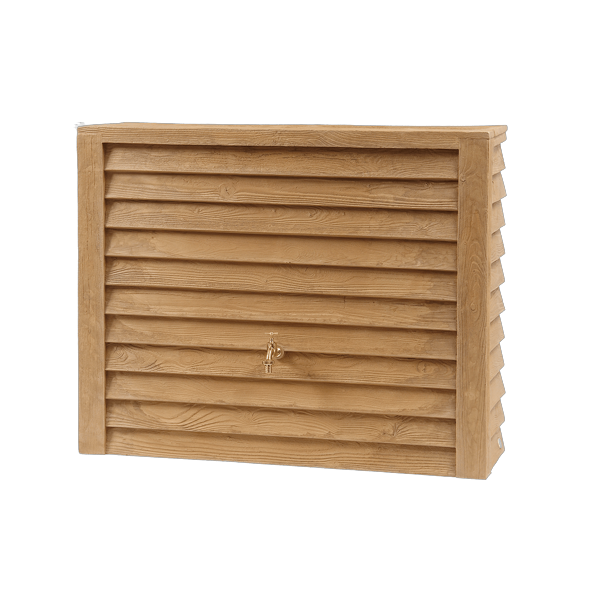 DEPOSITO DECORATIVO WOODY CLARO 350 LITROS + GRIFO