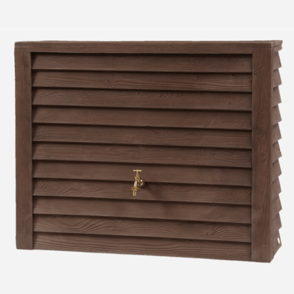 DEPOSITO DECORATIVO WOODY OSCURO 350 LITROS + GRIFO