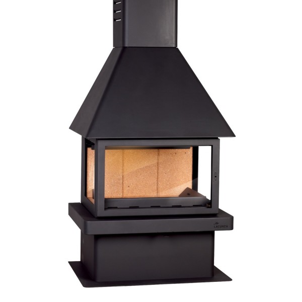 CHIMENEA RINCON LEÑA CRISTAL 3 CARAS 11KW - CM-300-R