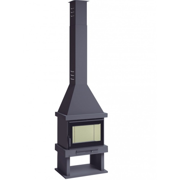 CHIMENEA LEÑA CON TURBINA - C-300 TFK