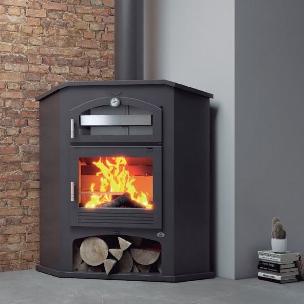 ESTUFA LEÑA RINCON DOBLE COMBUSTION Y HORNO INOXIDABLE - M-106 R